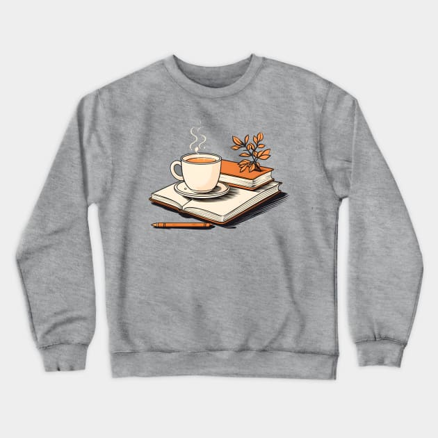 This charming mug combines two beloved pastimes - reading and sipping coffee. Crafted with care, it's the ideal vessel for cozying up with your favorite book and a steaming cup of your preferred brew. Crewneck Sweatshirt by CAFFEIN